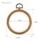 8 Pack Round Mini Embroidery Hoops 3 Inch Imitated Wood Display Frame Circle Cross Stitch Hoop Ring for Art Craft Sewing Hanging Ornaments